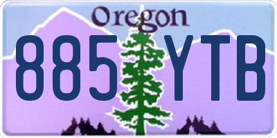 OR license plate 885YTB