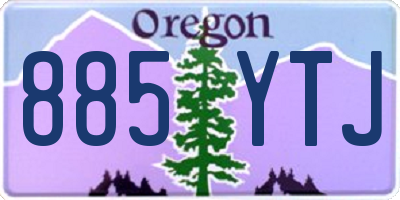 OR license plate 885YTJ
