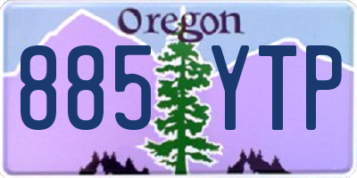 OR license plate 885YTP