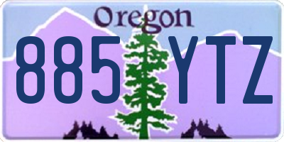 OR license plate 885YTZ