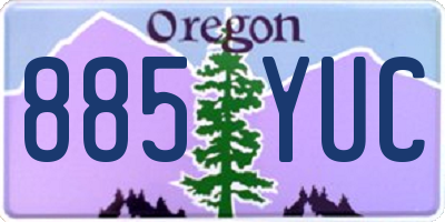 OR license plate 885YUC