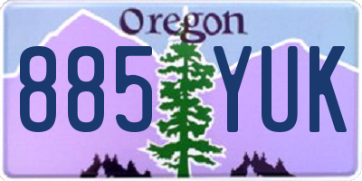 OR license plate 885YUK
