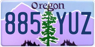 OR license plate 885YUZ