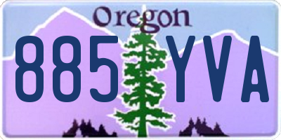 OR license plate 885YVA