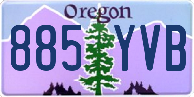OR license plate 885YVB