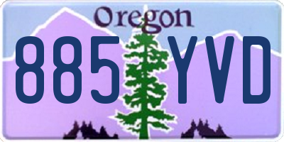 OR license plate 885YVD