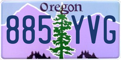 OR license plate 885YVG