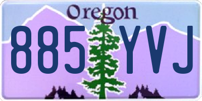 OR license plate 885YVJ