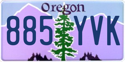 OR license plate 885YVK