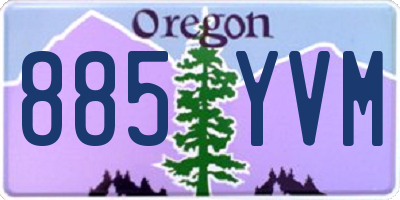 OR license plate 885YVM