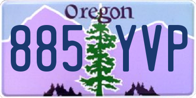 OR license plate 885YVP