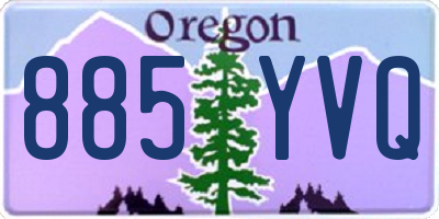 OR license plate 885YVQ