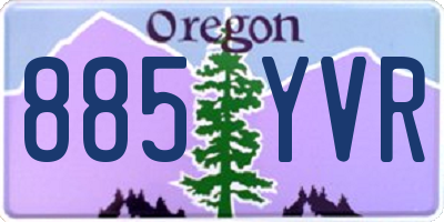 OR license plate 885YVR