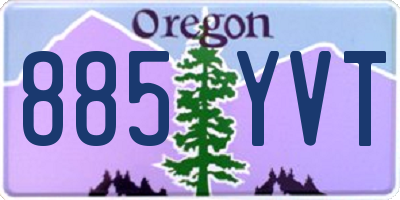 OR license plate 885YVT