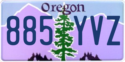 OR license plate 885YVZ
