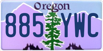 OR license plate 885YWC