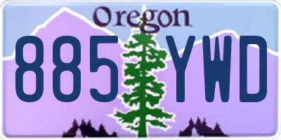 OR license plate 885YWD