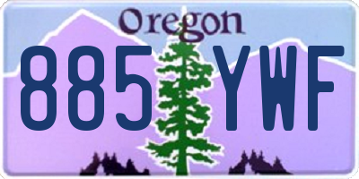 OR license plate 885YWF