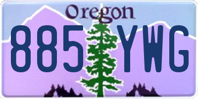 OR license plate 885YWG