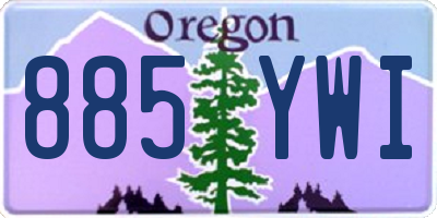 OR license plate 885YWI