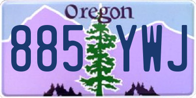 OR license plate 885YWJ