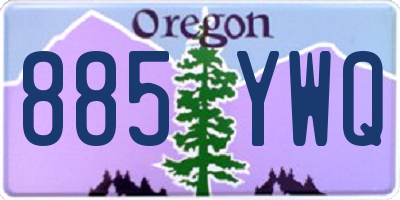 OR license plate 885YWQ