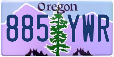 OR license plate 885YWR