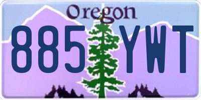OR license plate 885YWT