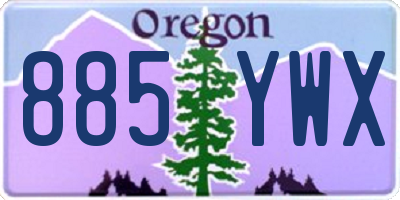 OR license plate 885YWX