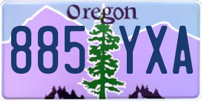 OR license plate 885YXA