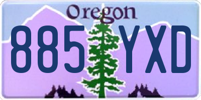 OR license plate 885YXD
