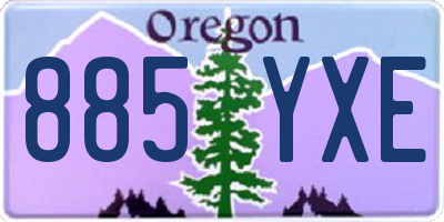 OR license plate 885YXE