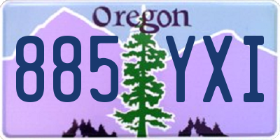 OR license plate 885YXI