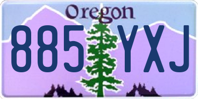 OR license plate 885YXJ