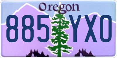 OR license plate 885YXO