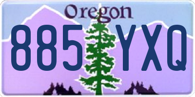 OR license plate 885YXQ