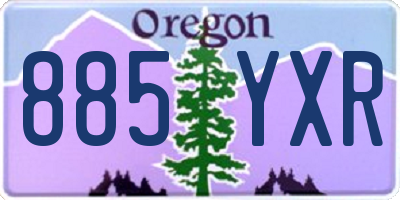 OR license plate 885YXR