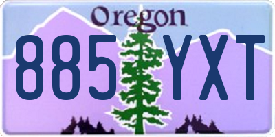 OR license plate 885YXT