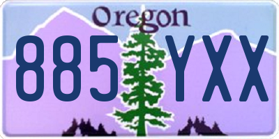 OR license plate 885YXX