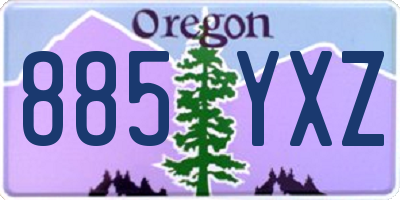 OR license plate 885YXZ