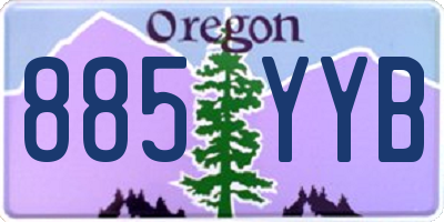 OR license plate 885YYB