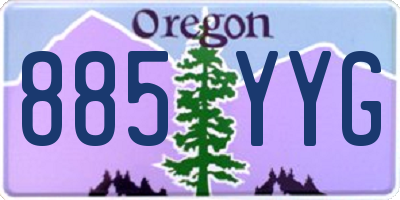 OR license plate 885YYG