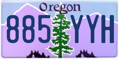OR license plate 885YYH