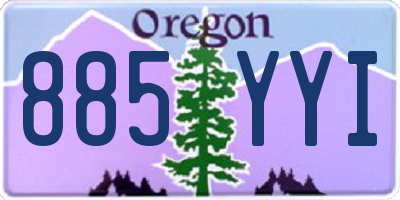 OR license plate 885YYI