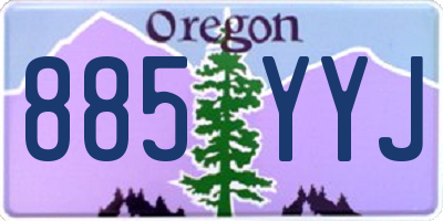 OR license plate 885YYJ