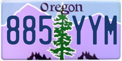 OR license plate 885YYM
