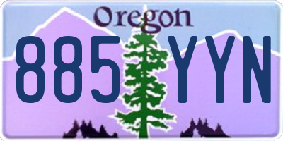 OR license plate 885YYN