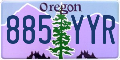 OR license plate 885YYR