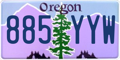 OR license plate 885YYW