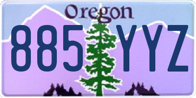 OR license plate 885YYZ
